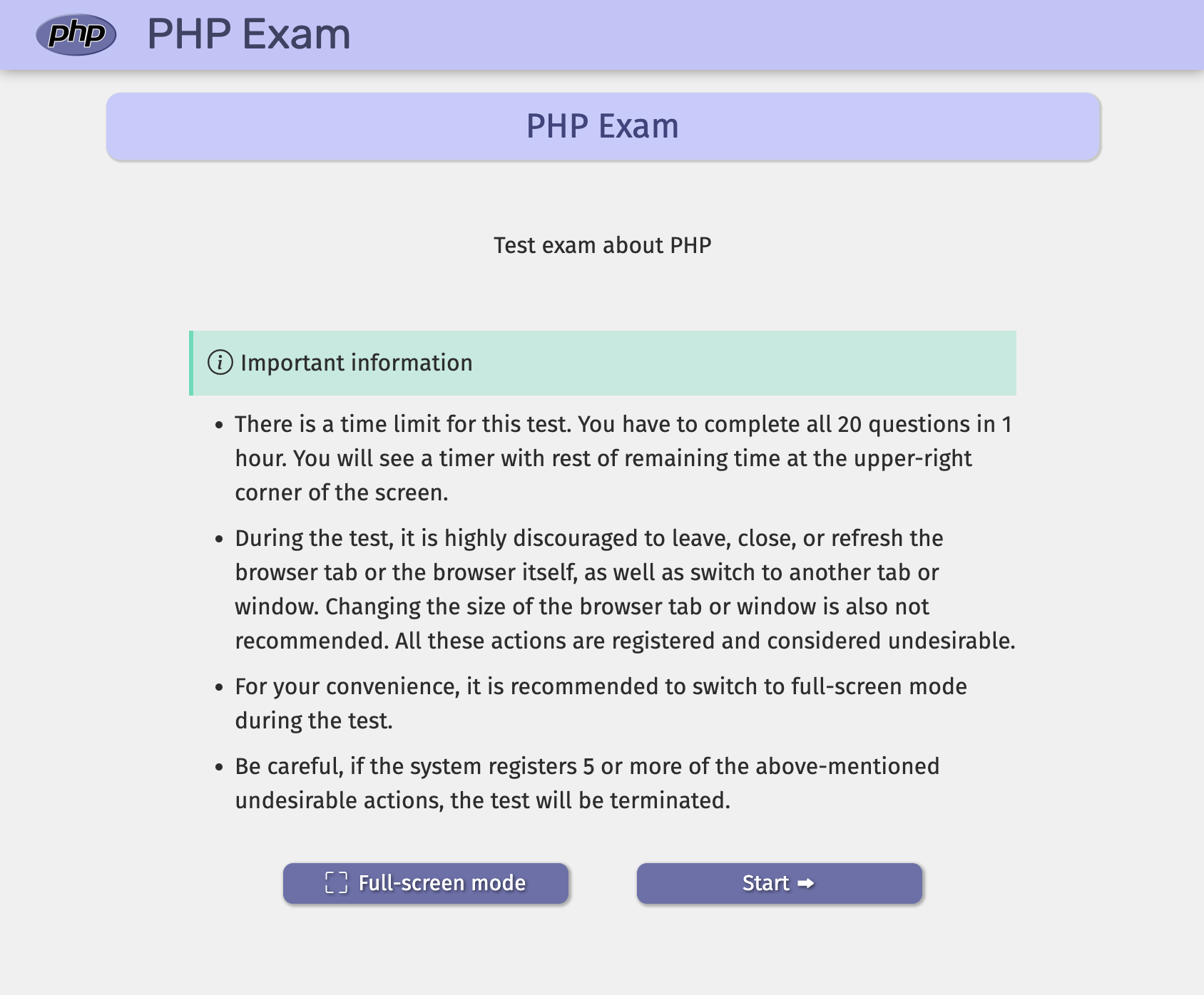 Exam Introduction